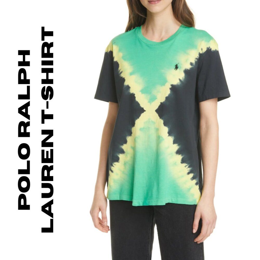 Polo Ralph Lauren Black and Green Tie Dye T-Shirt